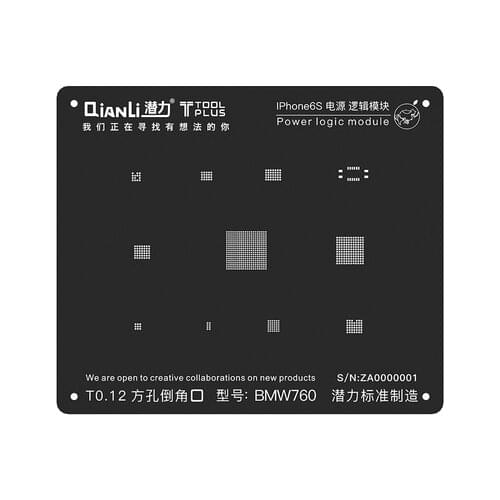 QIANLI For IP 8P 8 7 7P 6S 6 5S 3D Power Logic Reballing Stencil Solder Template T0.12 Power IC Tin Plant Steel Net
