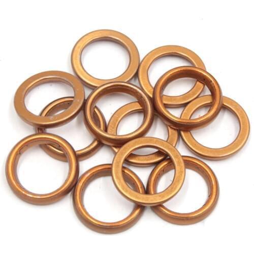 Uxcell a17052200ux1301 12Pcs 30mm OD Metal Motorcycle Exhaust Pipe Muffler Flange Gasket for GY6 125cc, 12 Pack