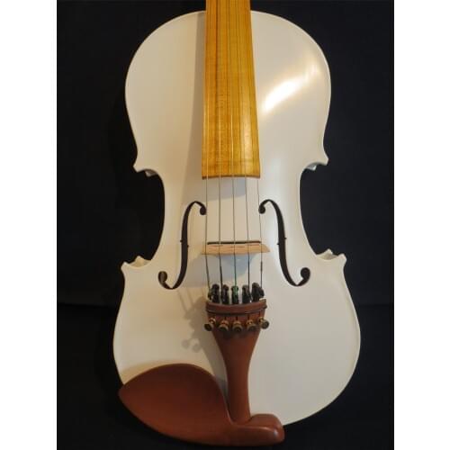 Guarneri style White colors 5 strings electric & acoustic viola 15"-16"