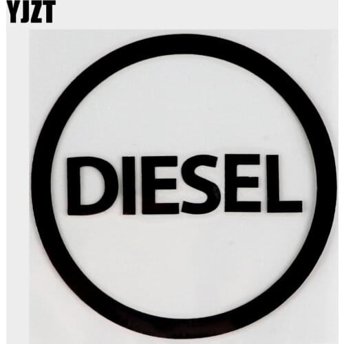 YJZT 10CM*10CM Fashion DIESEL Vinyl High-quality Decal Car Sticker Black/Silver Car-styling C11-0668