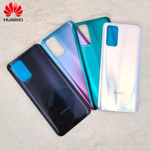 Battery Back Cover For Huawei Honor 30S Original Glass Housing Case Rear Door Phone Back Replacement With Adhesive Sticker "6.5"