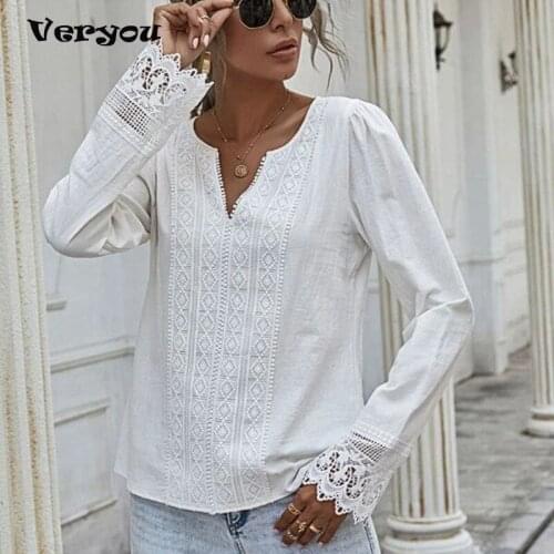 New Spring Autumn Lace Shirt Women Stitching T Shirt 2021 Spring Long Sleeve Women Shirt Plus Size Solid Tee Tops Ladies Tshirt