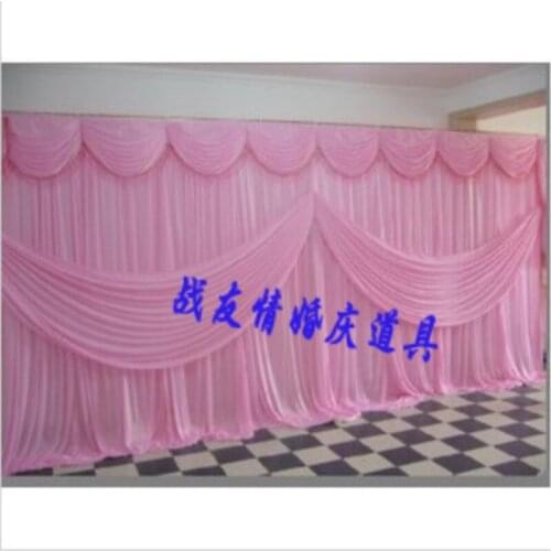 3m*6m Wedding backdrop curtain \ ice silk fabric wedding/party decoration