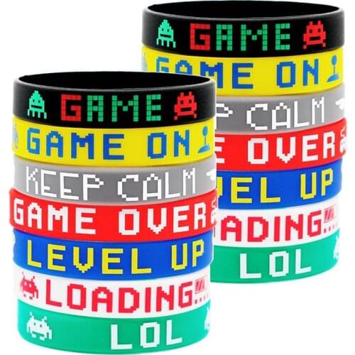 300pcs Funny Video Game Party Silicone Bracelets Rubber Wristbands Free Shipping by DHL