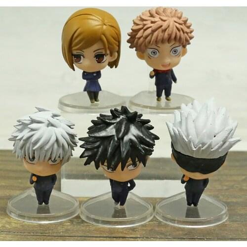 5pcs/set Jujutsu Kaisen Itadori Yuji Fushiguro Megumi Kugisaki Nobara Gojo Satoru Q Version PVC Figures Toys 5cm