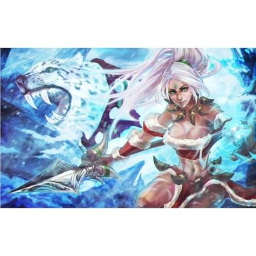 DIY 5d diamond Mosaic Cartoon Snow Leopard girl diamond painting full Round square rhinestone cross stitch embroidery 3d puzzle