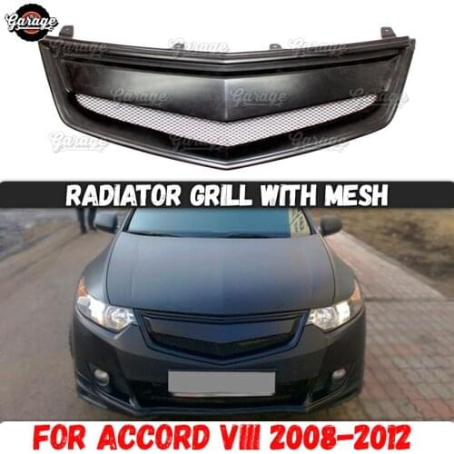 Radiator grille case for Honda Accord 8 2008-2012 strips style ABS plastic accessories protective body kit car styling tuning