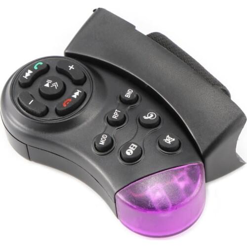 Black Portable 11-Key Controller Car Steering Wheel Controller Car MP5 Multimedia Player Car Steering Wheel Multimedia