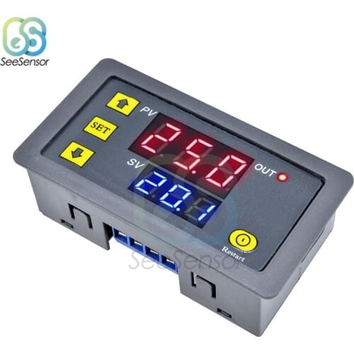 AC 110V 220V Digital Time Delay Relay LED Display Cycle Timer Control Switch Adjustable Timing Relay Time Delay Switch