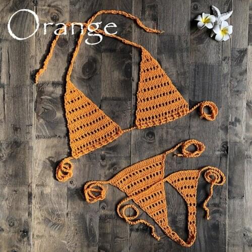 European Sexy Micro Bikini Swimwear Set for Women Hollow Out Crochet Swimsuit Bathing Suit Female Bandage Sunbath Beachwear