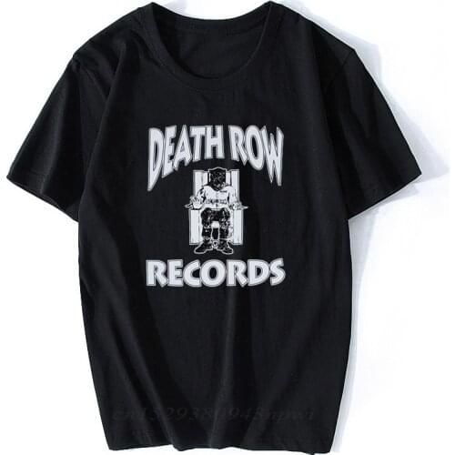 Death Row Records Tupac 2pac Dre Mens R.I.P T-Shirt Black Short Sleeve T Shirt Printed Cotton Top Music Tee Rap Shirt