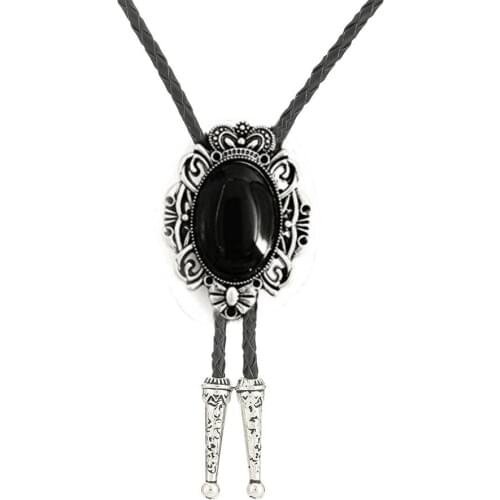 2019 crown leather bolo tie mens and womens wedding accessories alloy natural stone accessories