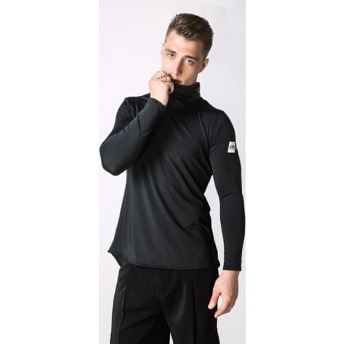 Hot Sell Ballroom Latin Competition Dance Tops For Men Cha Cha Rumba Long Sleeves Practice Shirt Professionl Stage Dancing Wear