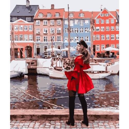 Romantic Love Frameless Diy Oil Painting By Numbers Wolf Handpainted Gift Coloring By Numbers Animal Picture For Living Room