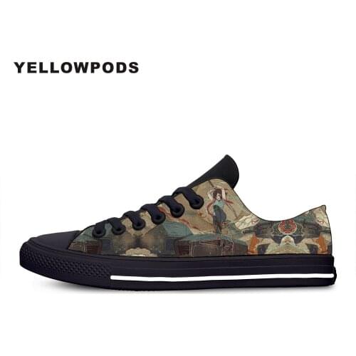 Flats Classic Canvas Shoes Hot Cooled Alita:Battle Angel Women Woman Black Flats 3D Print Casual Fashion Shoes