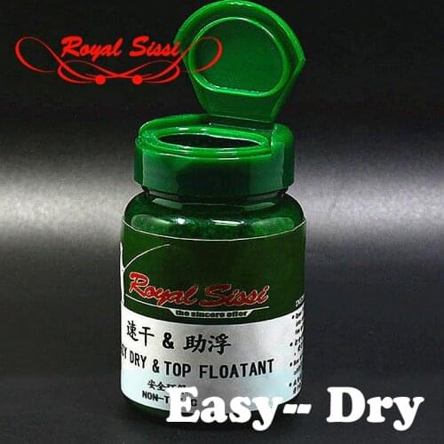Royal Sissi 1bottle EASY DRY&FlOATANT flip lid container fly drying beads plus floatant powder quick dry fly fishing chemical