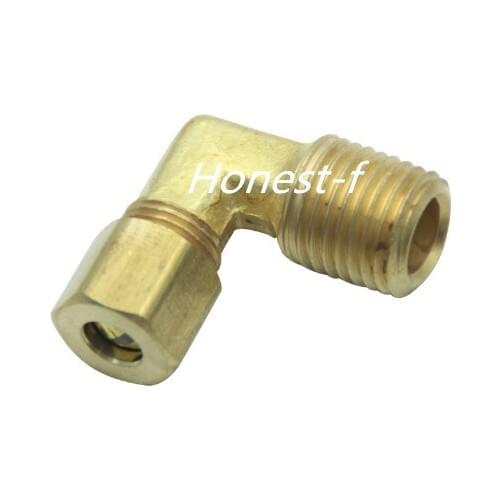 LTWFITTING 1/4" OD x 1/4" Male NPT 90 Deg Compression Elbow,BRASS COMPRESSION FITTING