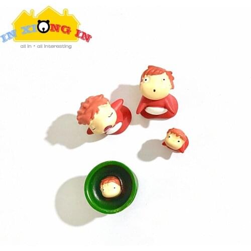 Mini Ponyo DIY Resin Fish Tank Jewelry Charms Accessories Micro Landscape Decor Dollhouse Miniature Ornament Collection Craft