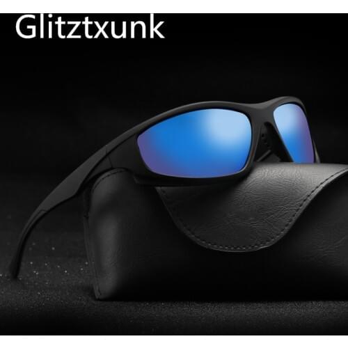 Glitztxunk Square Polarized Sunglasses Men Sports Classic Brand Design New Fashion Drive Sun Glasses Male Eyewear Lentes de sol