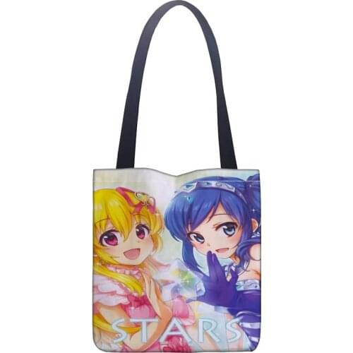 Customizable Ika Musume Handbag Print Canvas Fabric Tote Bag Customized Eco Bags Single Shoulder Bag Custom Made Shopping Bags