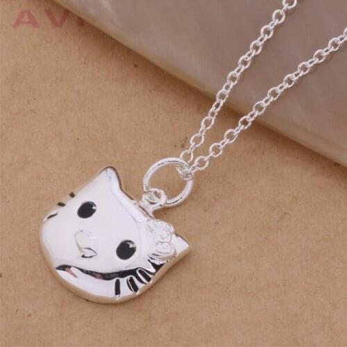 AN310 Hot sterling Necklace fashion jewelry pendant Gsmiling face /gnwapfda asiajjpa silver color