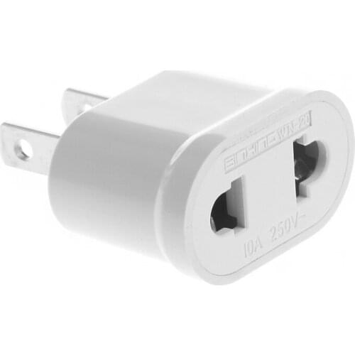 EU Female To US Male AC Power Plug Converter Worldwide Travel Charger Adapter