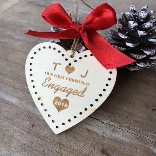 Personalized First Christmas Engaged Married ornament christmas tree decoration souvenir gifts