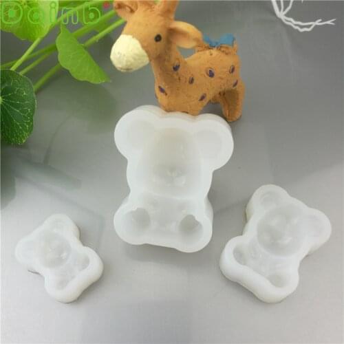 Food Grade Silicone Bears Cake Mold Resin Soap Mold Cupcake Fondant Cake Decorating Tools Gumpaste Chocolate Moulds