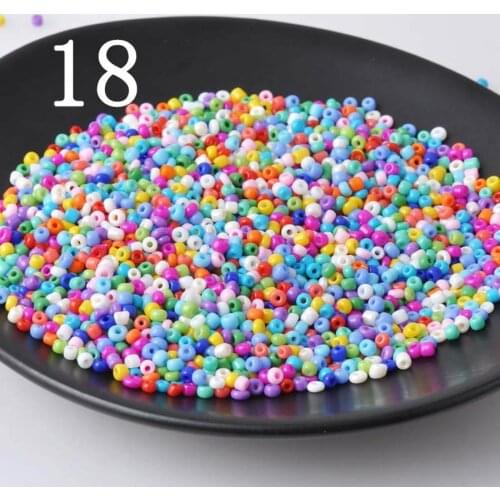 16g 1000pcs 2mm 12/0 Mix Colorful Round Opaque Loose Spacer Beads Cezch Glass Seed Bead Handmade Jewelry Making DIY Garment Bead
