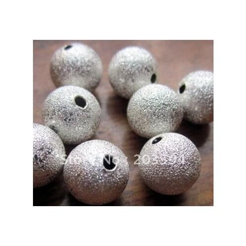 S806 Wholesale 1000Pcs/lots Silver Plated Copper Stardust Spacer Bead 8MM