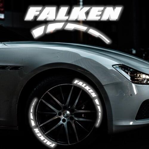 1.1inch Silver Reflective Car Tire Decor Stickers Reflective Tire Decals Warning Stickers Car Tuning Motorcycle Stickers