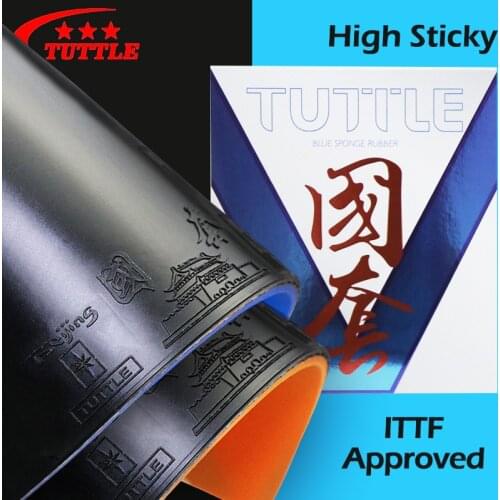 Tuttle National V Table Tennis Rubber Professional High Sticky Ping Pong Rubber with Elastic Sponge Fine Spin + Control