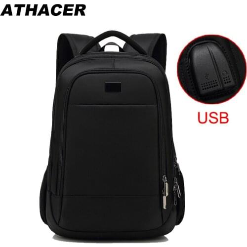 Athacer Waterproof Backpack Durable Laptop Bag Men Multifunction USB Charging Travel Business School Bags Women Casual DayPack