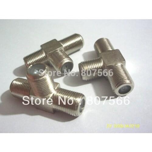 1 female F jack to 2 Female F jack FOR TV MATV CCTV connector New