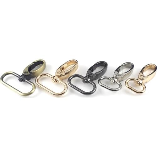 1pcs Metal Snap Hook Swivel Eye Trigger Clip Clasp For Leather Craft Bag Strap Belt Webbing gold/silver/bronze/gun-metal