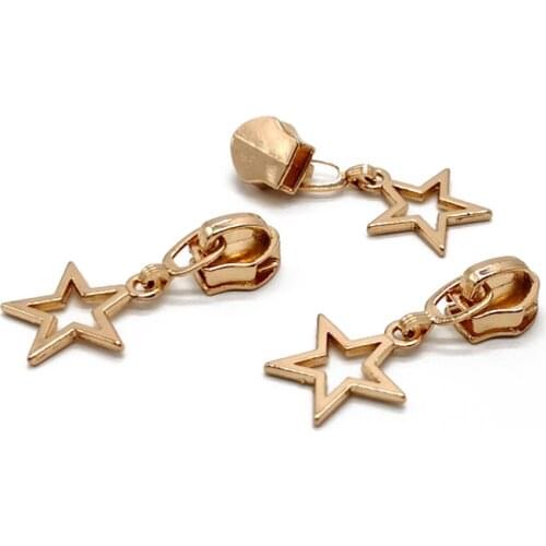 10/20/50PCS 5# Star Shape Zipper Sliders Repair Kits Head Garment Bags For Tailor Sewing Accessories Supplies