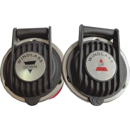 Black ABS Plastic Marine Boat Anchor Windlass Winch Foot Compact Switches 2pcs