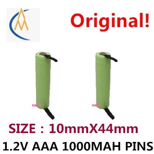 2PCS New quality goods number 1.2 VAAA1000MAH7 rechargeable battery welding pieces of gm in electric shavers toy toothbrush