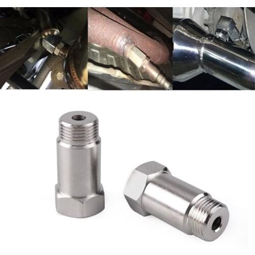 2PCS 45mm O2 Oxygen Sensor Extension Spacer Adapter Fix M18 x 1.5 Bung Adapter CEL Fix