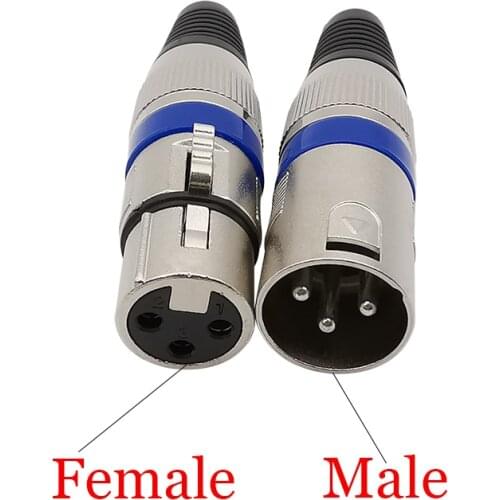 5Pair 3 Pin XLR Male to XLR Female Converter Microphone Audio Plug Cable Solder Connectors XLR Plug Jack Audio Amplifier Adapter