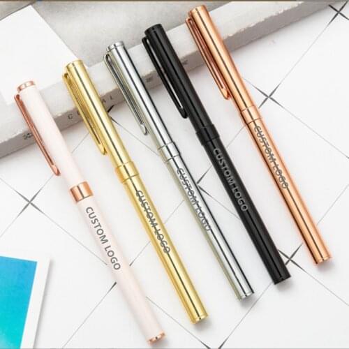 50 boligrafos divertid Pen Metal Ballpoint Custom Logo Advertising Ballpoint Pen School&Office Supplies Lettering Engraved Name