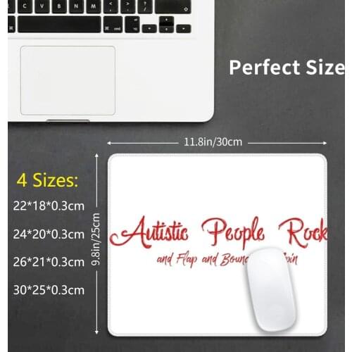 Autistic People Rock Stimming Mouse Pad DIY Print Cushion Autism Stimming Disability Advocacy