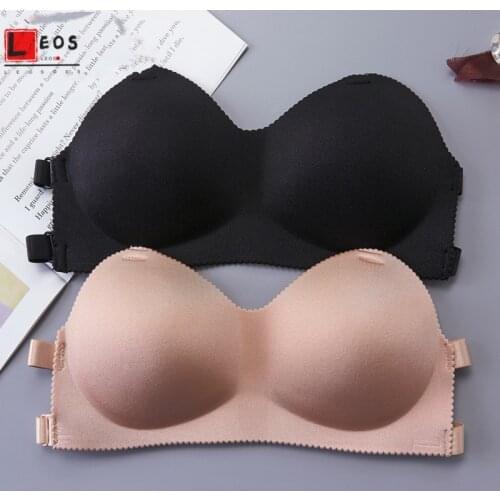 Sexy Gathering Invisible Bras Push Up Strapless Lingerie for Women Breast Wrap Gathering Brassiere Padded Wedding Underwear