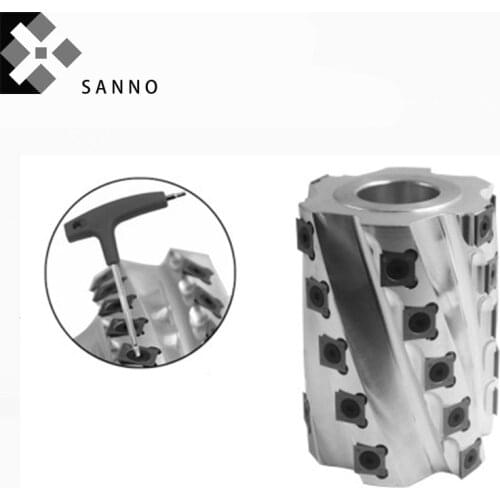 Woodworking light planer helical spiral milling cutter head wood reversible spiral blade shaving machine cutting tool