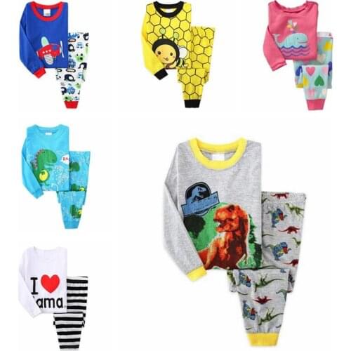 Kids Pajamas Children Sleepwear Baby Pajamas Sets Boys Girls Animal Pyjamas Pijamas Cotton Nightwear Clothes Kids Clothing AM007