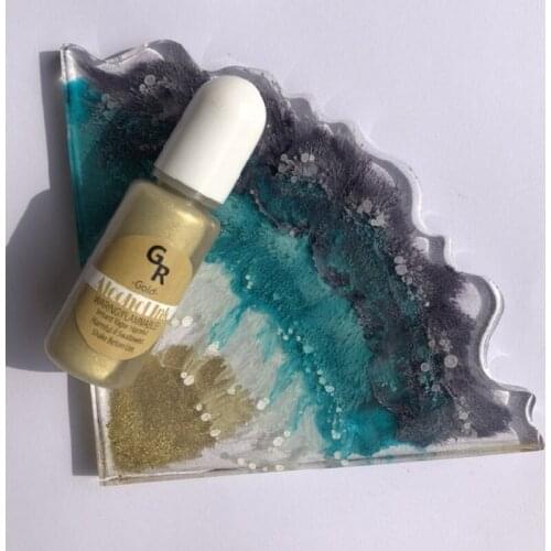 R58E 12 Colors Epoxy Resin Diffusion Pigment Alcohol Ink Liquid Colorant Dye DIY Crafts Jewelry Making Accessories