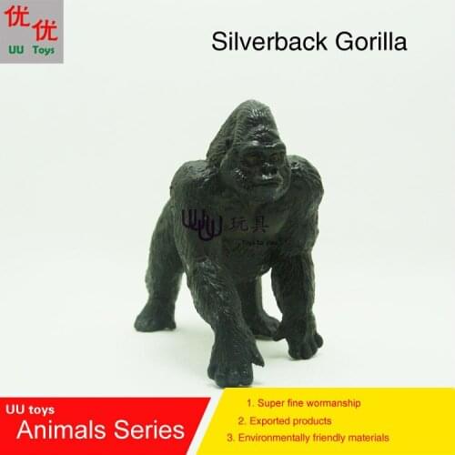 Hot toys:Silverback Gorilla simulation model Animals kids toys children educational props