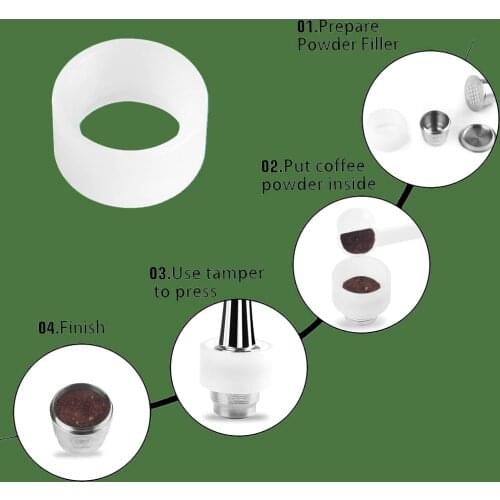 Reusable Dosing Ring For Nespresso Coffee Capsule Coffee Powder Espresso Barista Tool
