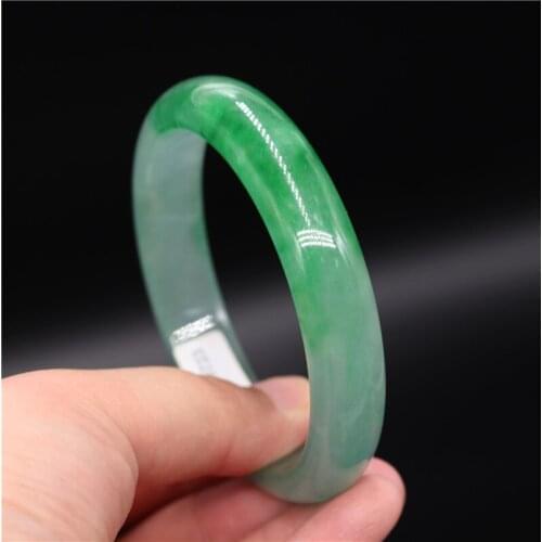 Certificate Chinese Emerald Bracelet 60mm Charm Jewellery Fashion Accessories Hand-Carved Man Woman Luck Amulet Gifts Q66