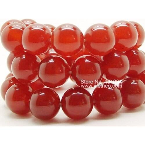 Agate 10mm through drilled red round beads,AAA semi precious stone bead strand 16inch